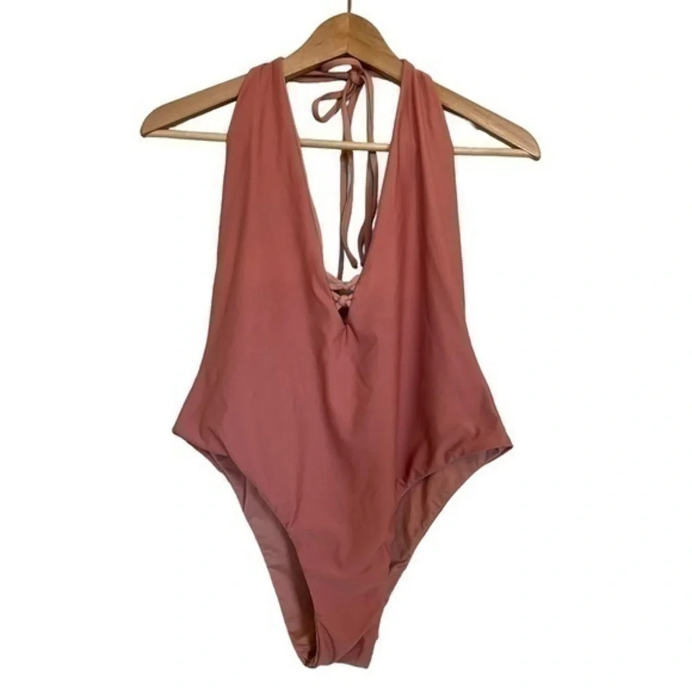 B. Swim Lush Plunge Space One Piece Swimsuit Size L